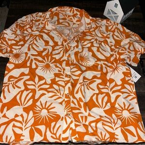 Billabong On Vacation Woven Women's Shirt Tropical Floral Size Medium NWT